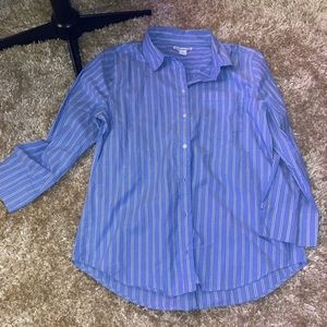 AMAZON ESSENTIALS WOMENS STRIPED SPRING BUTTON DOWN SHIRT